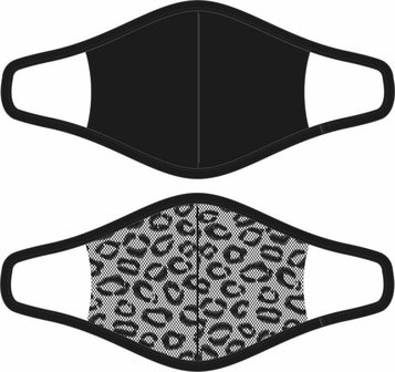 Dames 2-Pack Mondkapjes Lace/Zwart maat S