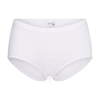 2-Pack Dames  Midi Slip  Comfort Feeling Wit (Elastisch Katoen) 01-404-000