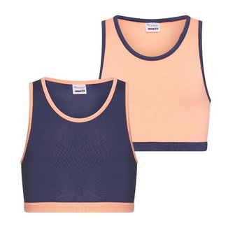 2-Pack Mix&amp;Match Meisjes hesjes Zalm/D.Blauw