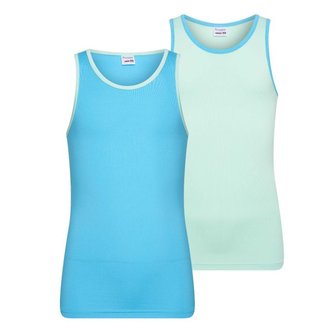 2-Pack Mix&amp;Match Meisjes hemd Mint/Turqouise