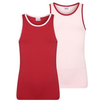 2-Pack Mix&amp;Match Meisjes hemd L.Roze/D.Rood