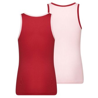 2-Pack Mix&amp;Match Meisjes hemd L.Roze/D.Rood