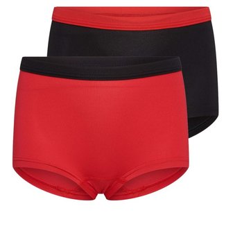 2-Pack Mix&amp;Match Meisjes boxers Rood/Zwart 