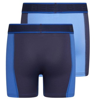 2-Pack Mix&amp;Match Jongens boxershorts Blauw/D.Blauw