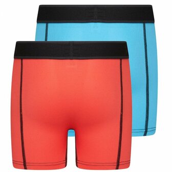 Beeren 2-Pack Mix&amp;Match Jongens boxershorts uni Koraal/Turqouise (Microvezel)