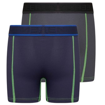 2-Pack Mix&amp;Match Jongens boxershorts uni D.Blauw/Grijs 