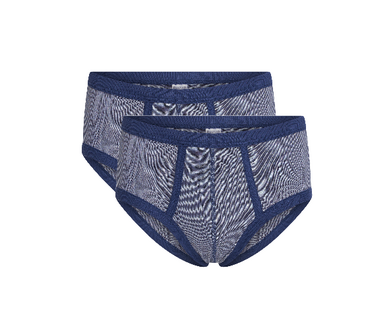 Beeren 2-Pack Heren slips met gulp Jupiter Marine (50%Katoen/50%Polyester) 04-547-021