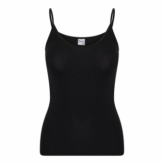 Dames spaghetti hemd Beeren Young Zwart  voor