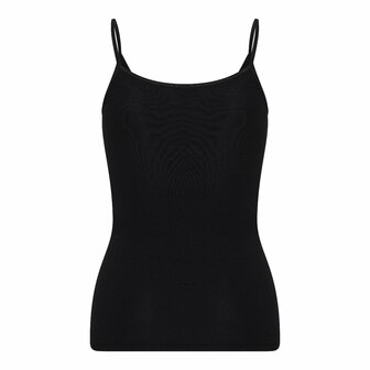 Dames spaghetti hemd Beeren Young Zwart  achter