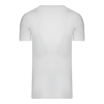 Extra lang heren T-shirt diepe V-hals M3000 Wit 