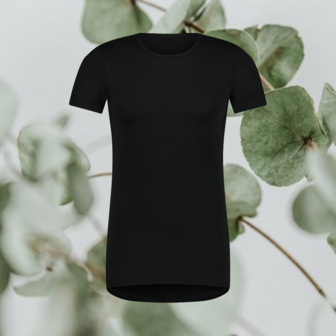 Beeren Green Comfort Heren T-shirt O-hals Ties Zwart