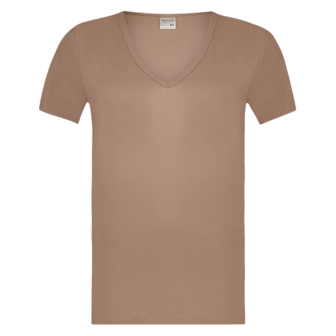 Beeren Green Comfort Heren T-shirt met Diepe V hals Natural