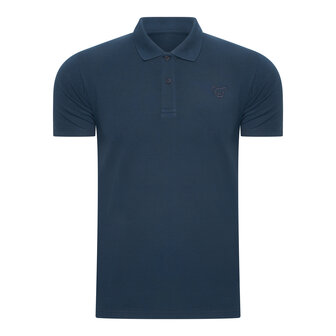 Beeren Heren Polo Izaak Pique Korte mouw Marine