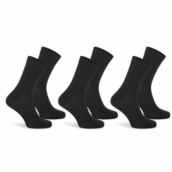 Beeren 3-pack unisex basic sokken zwart