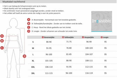 Irresistible Nachthemd &ndash; Rood/Marine