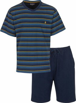 Paul Hopkins tricot heren shortama Donkerblauw