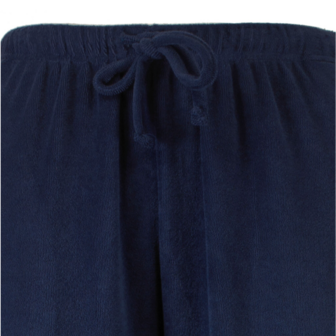 Paul Hopkins Badstof Heren Pyjama V-Hals &ndash; Navy Stripe