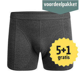 Maxx Owen heren boxershort 5+1 Gratis Multipack antraciet 