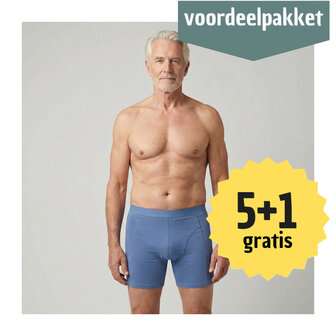 Maxx Owen heren boxershort  5+1 Gratis  Multi pack staalblauw 