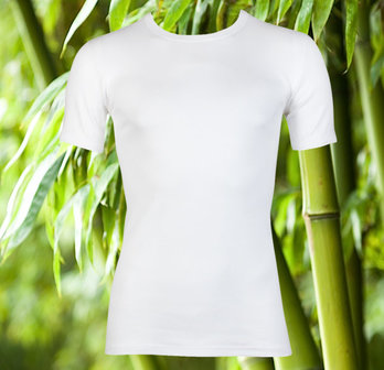 Bamboe heren T-shirt K.M. Wit