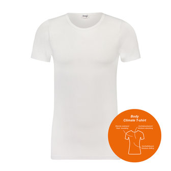 Body Climate T-shirt ronde hals wit