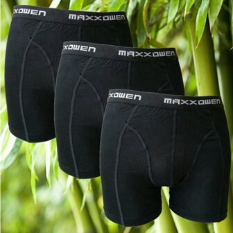 Beeren Bamboe Boxershorts Maxx Owen Zwart (3 stuks)