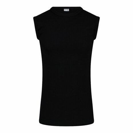 Heren mouwloos shirt met ronde hals M3000 Zwart 