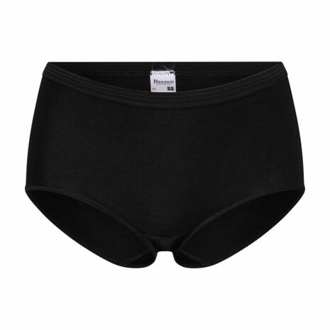 Beeren Comfort Feeling Dames Maxi Slip Marie Zwart 2-Pack (Elastisch Katoen)