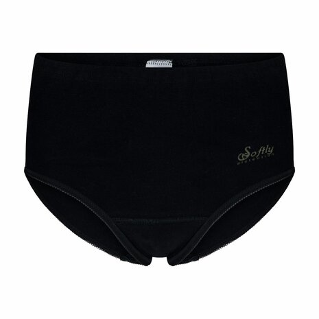 Beeren Briljant Dames Maxi Slip Julia Zwart 2-pack (elastische katoen) 