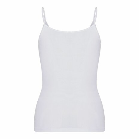 Dames spaghetti hemd Beeren Young Wit achter