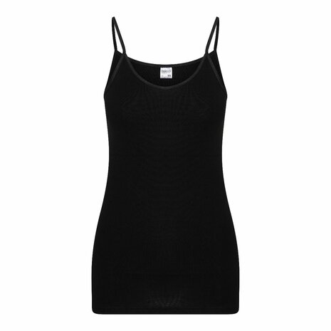 Dames spaghetti hemd M3000 Brigitte Zwart voor