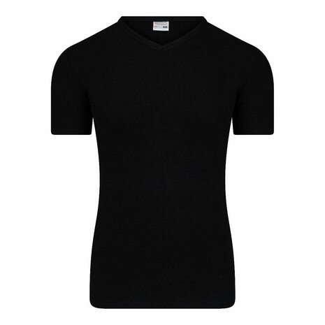 Heren T-shirt met V-hals M3000 Zwart