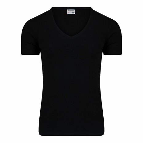 Heren T-shirt met Diepe V-hals M3000 Zwart