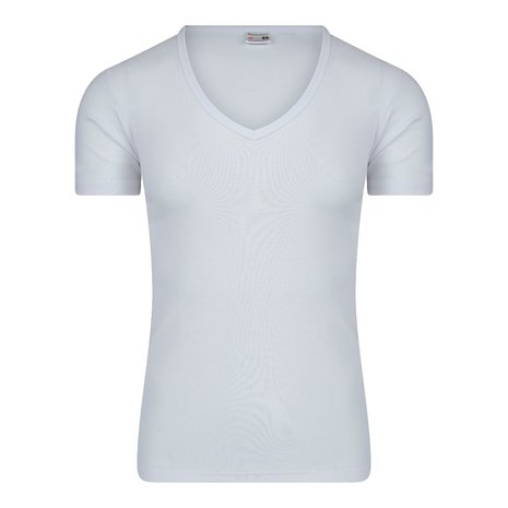 Heren T-shirt met Diepe V-hals M3000 Wit 