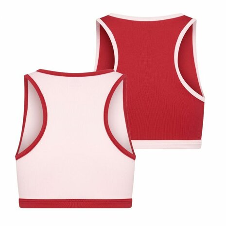 2-Pack Mix&Match Meisjes hesjes L.Roze/D.Rood