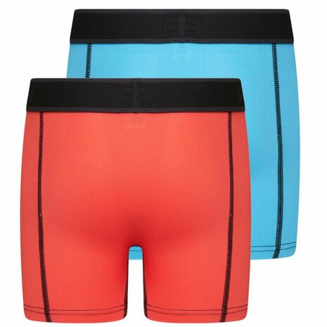 Beeren 2-Pack Mix&Match Jongens boxershorts uni Koraal/Turqouise (Microvezel)