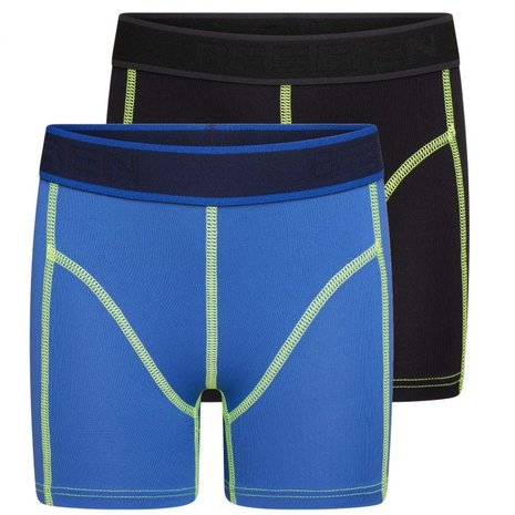 2-Pack Mix&Match Jongens boxershorts uni Blauw/Zwart