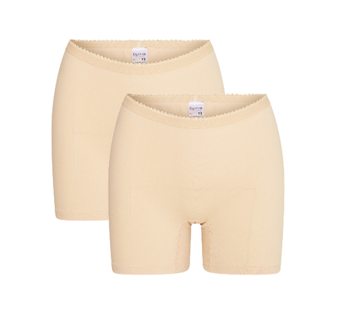 2-Pack Softly boxershorts met lange pijp Huidskleur