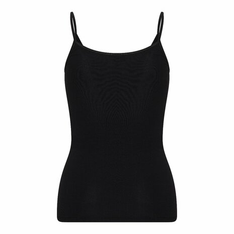 Dames spaghetti hemd Beeren Young Zwart  achter