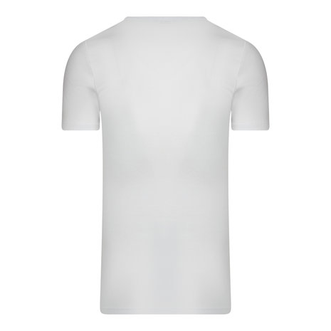 Extra lang heren T-shirt diepe V-hals M3000 Wit 