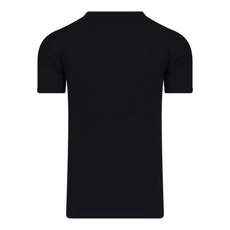 Extra lang heren T-shirt met Diepe V-hals M3000 Zwart
