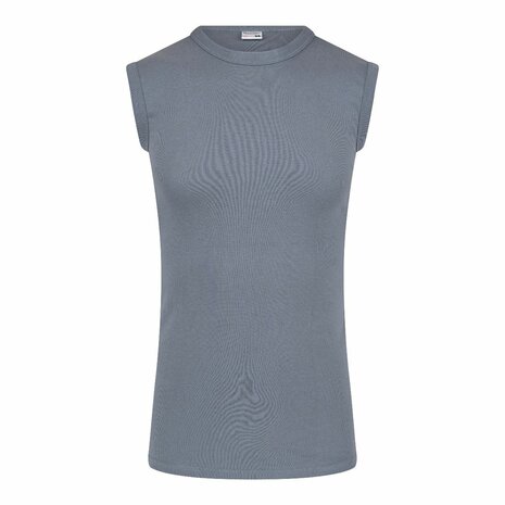 Heren mouwloos shirt met ronde hals M3000 Staalgrijs