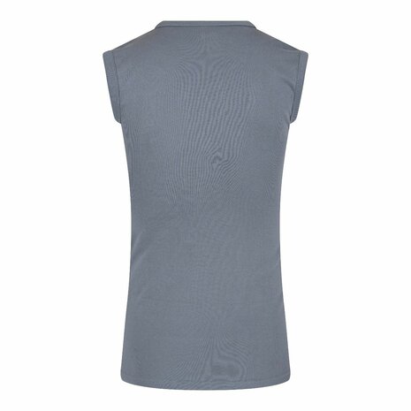 Heren mouwloos shirt met ronde hals M3000 Staalgrijs
