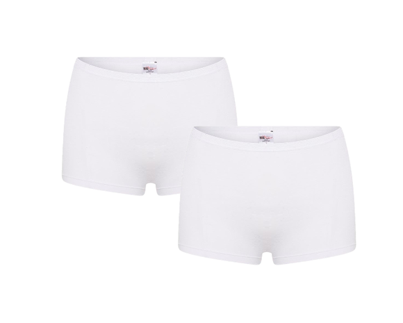 2-Pack Dames boxershorts Comfort Feeling Wit 