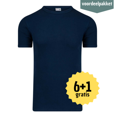 Beeren HEREN T SHIRT MET RONDE HALS M3000 MARINE  Multipack 6 + 1 GRATIS ! 