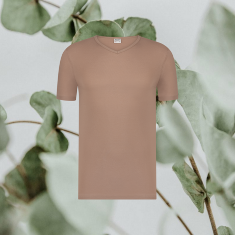 Beeren Green Comfort Heren T-shirt V hals Vince Natural 