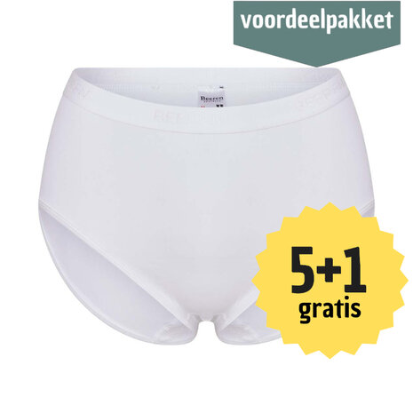 Beeren Young Dames Maxi Slip Patty Wit 5+1Gratis multipack!  (Microvezel) 