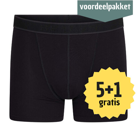 Beeren Sven heren boxershorts Young Zwart (Microvezel) 5+1 multipack 