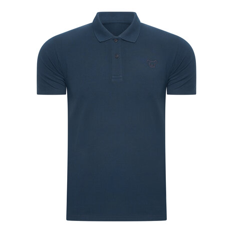 Beeren Heren Polo Izaak Pique Korte mouw Marine