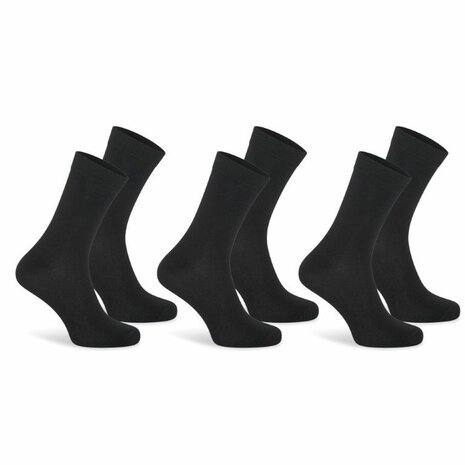 Beeren 3-pack unisex basic sokken zwart
